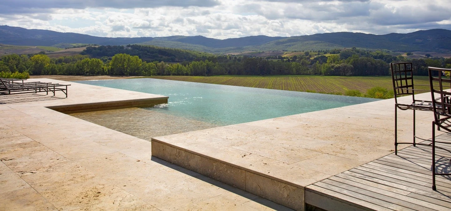 Montaż trawertynu na klej - schemat techniczny